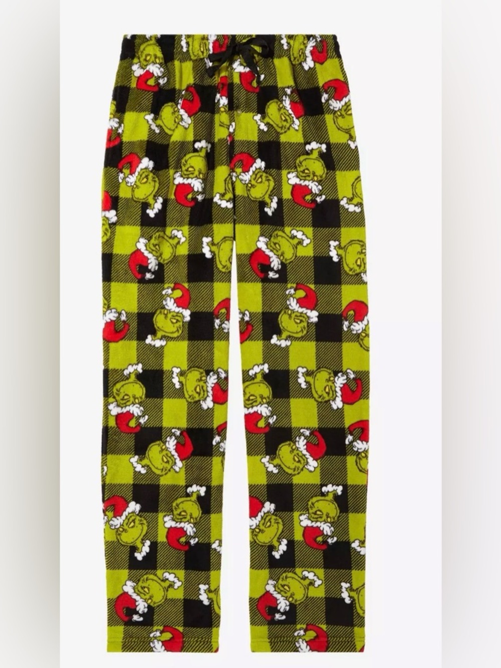 NWT Our Universe Dr Seuss Grinch plaid holiday sleep pants size LG/XL